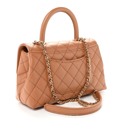 Chanel Caviar Quilted Mini Coco Handle Flap Brown 3 of 12
