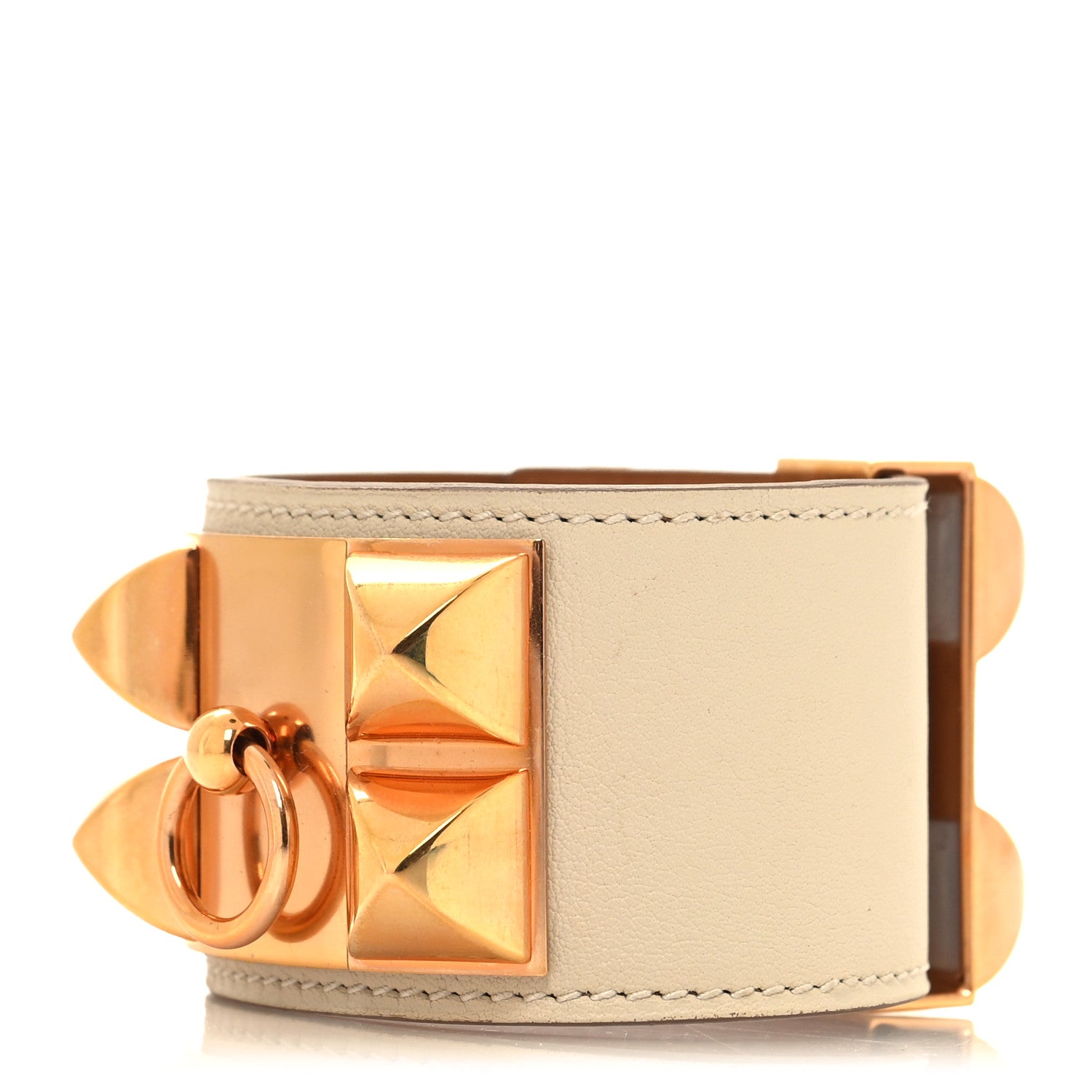 Hermes Swift Collier De Chien CDC Bracelet S Craie 1 of 6