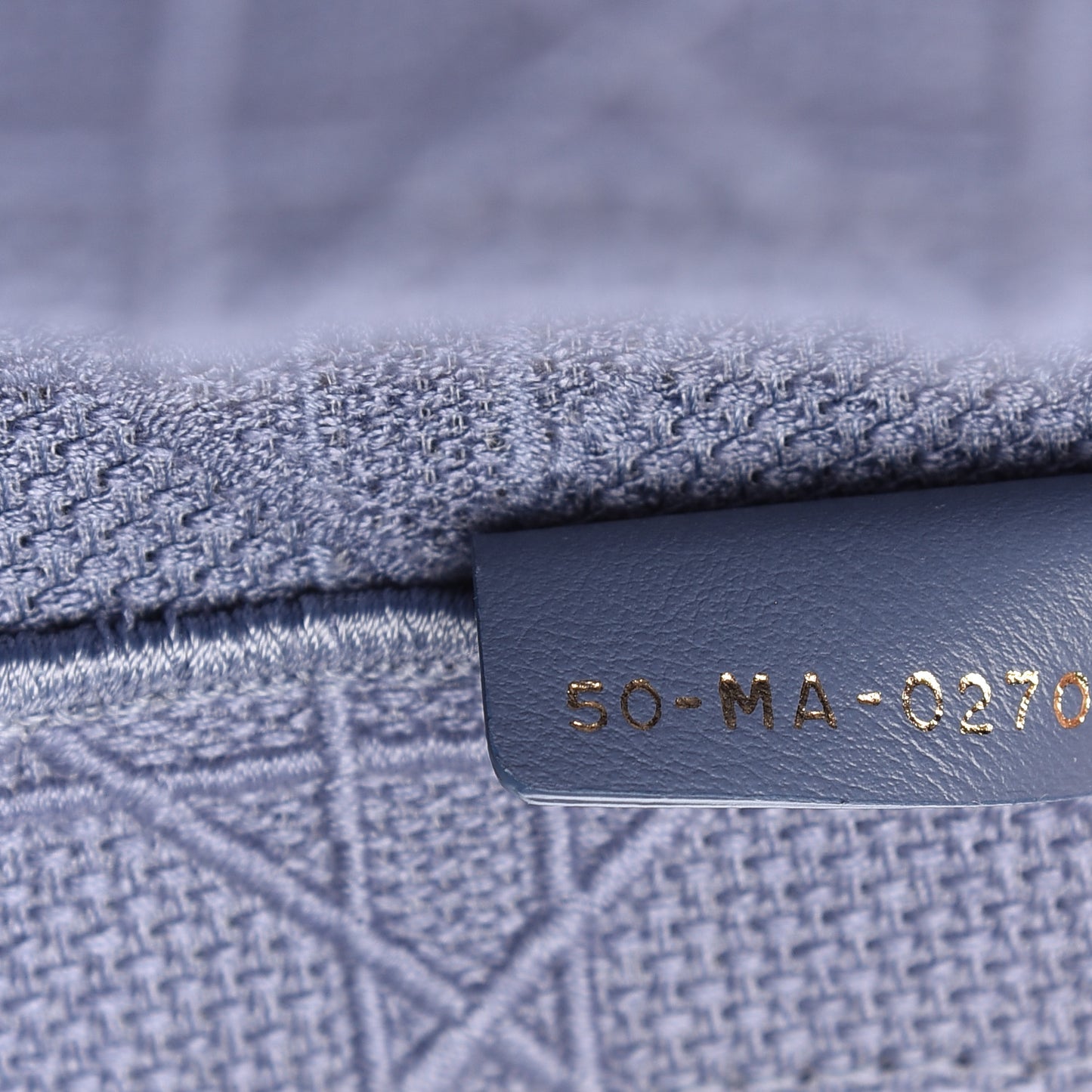 Embroidered Cannage Medium Book Tote Denim Blue