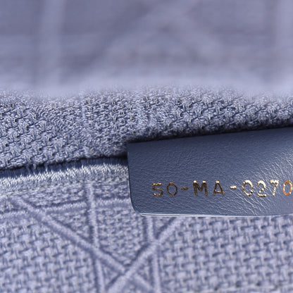 Christian Dior Embroidered Cannage Medium Book Tote Denim Blue 9 of 10