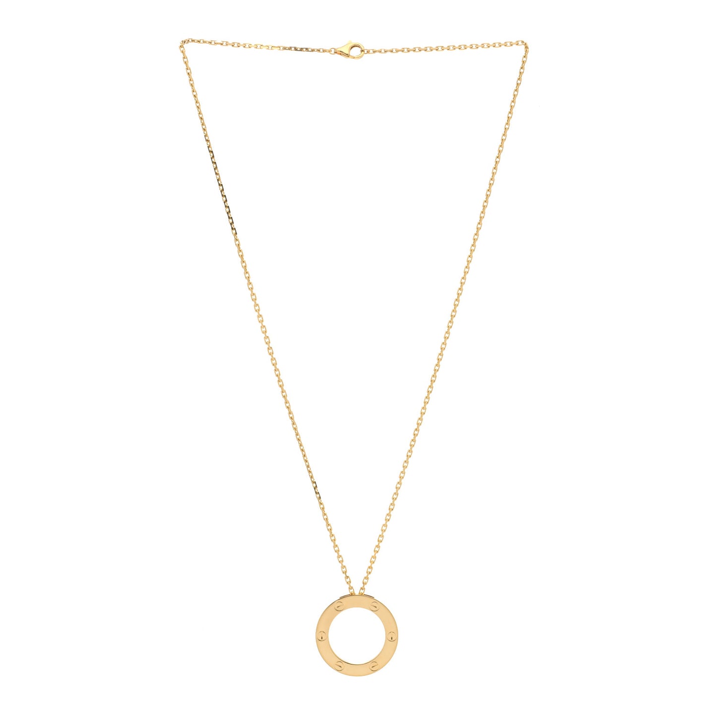 18K Yellow Gold LOVE Pendant Necklace