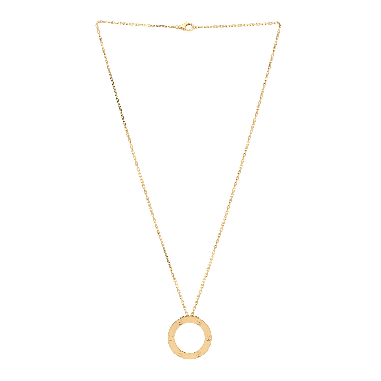 Cartier 18K Yellow Gold LOVE Pendant Necklace 4 of 6