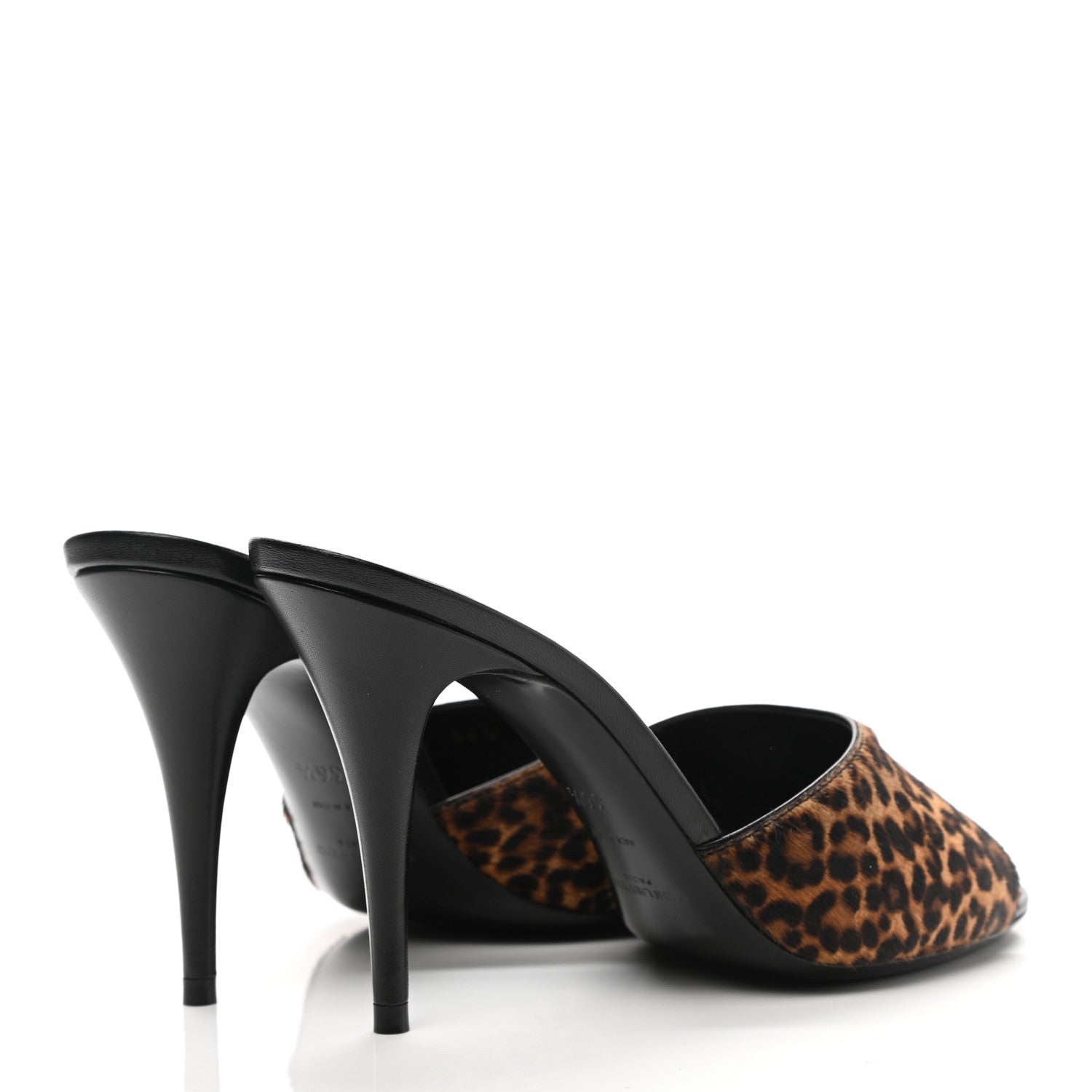 Saint Laurent Pony Hair Leopard Print Sexy 95mm Pumps 36.5 Natural Black 4 of 10
