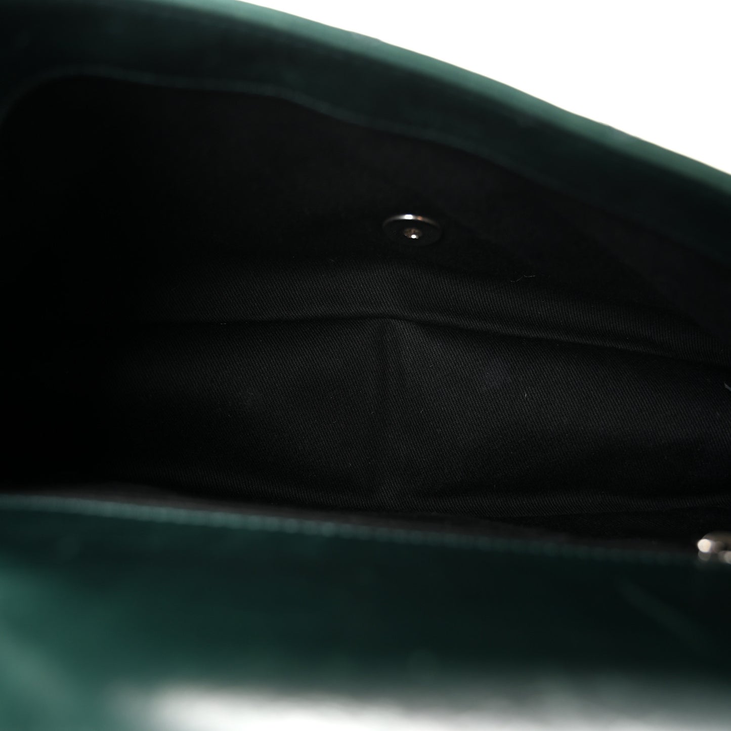 Glazed Calfskin Quilted Small CC Delivery Tote Dark Green