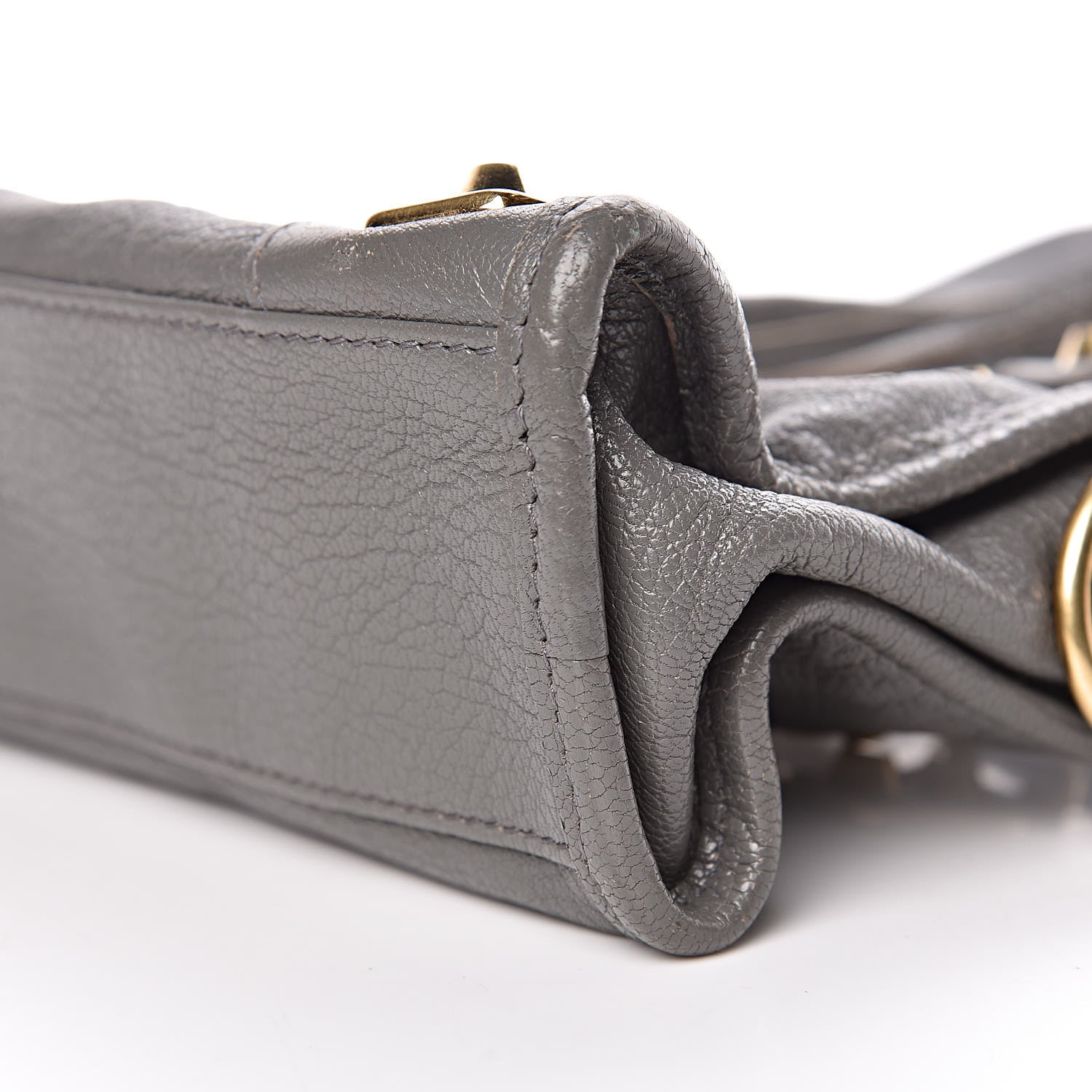 Balenciaga Chevre Gold Metallic Edge Hardware Mini City Gris Acier 10 of 11