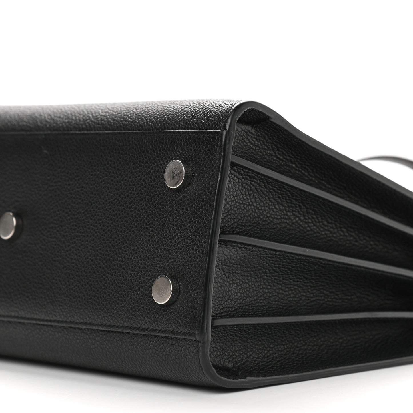 Grained Calfskin Baby Sac De Jour Black