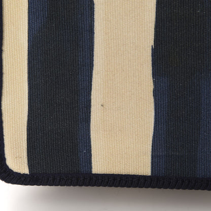 Fendi Canvas Calfskin Striped Bow Small Kan I Shoulder Bag Blueberry 9 of 16
