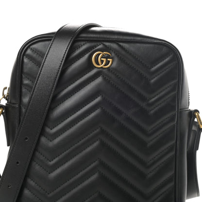Gucci Calfskin Matelasse GG Marmont Travel Bag Black 8 of 10