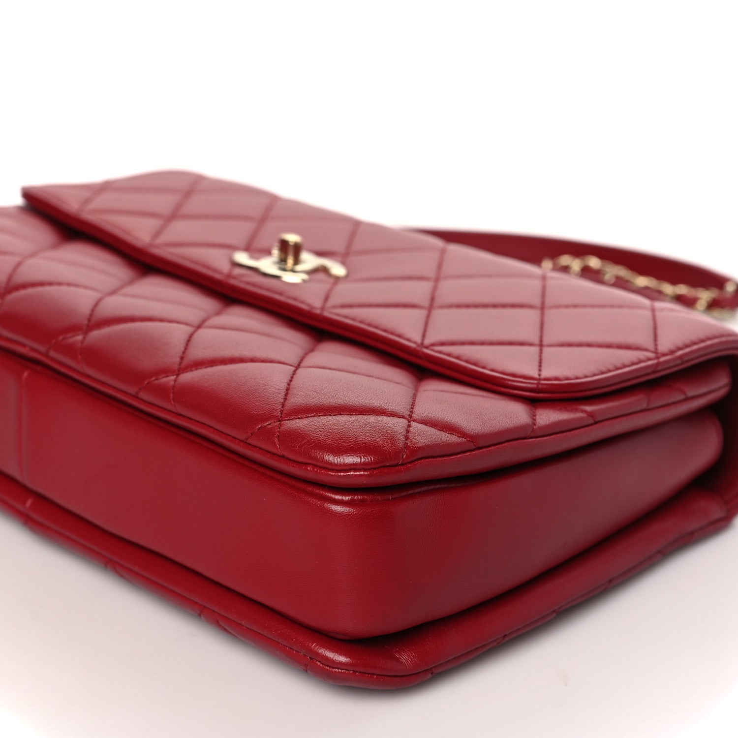 Chanel Lambskin Quilted Medium Trendy CC Flap Dual Handle Bag Red 8 of 8
