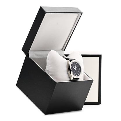 Gucci Stainless Steel Calfskin 40mm GG2570 Quartz Watch Black 5 of 5