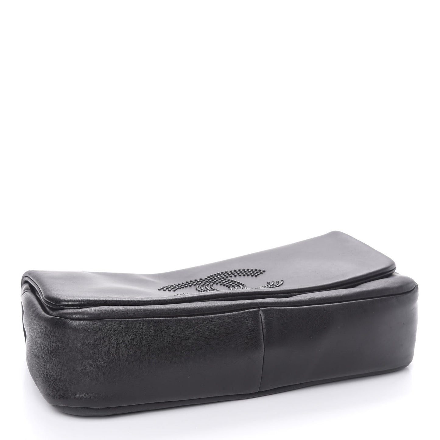 Lambskin Studded CC East West Flap Black