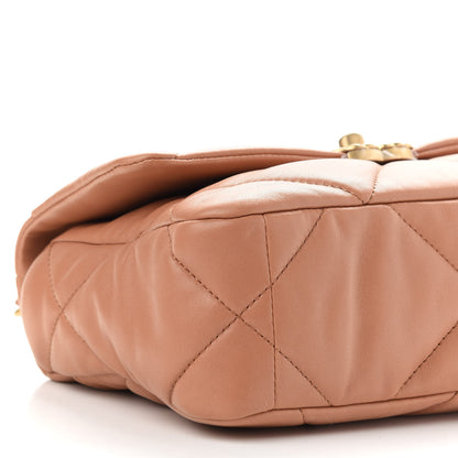 Chanel Lambskin Quilted Medium Chanel 19 Flap Brown 8 of 9