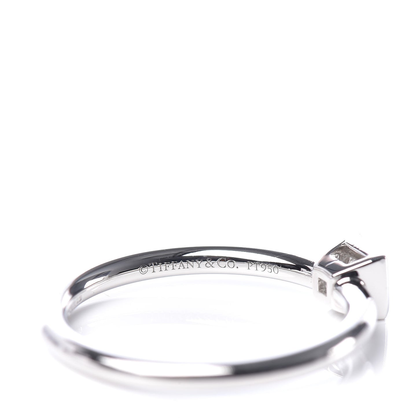 Platinum Diamond .16ct Bezet Ring 49 4.75