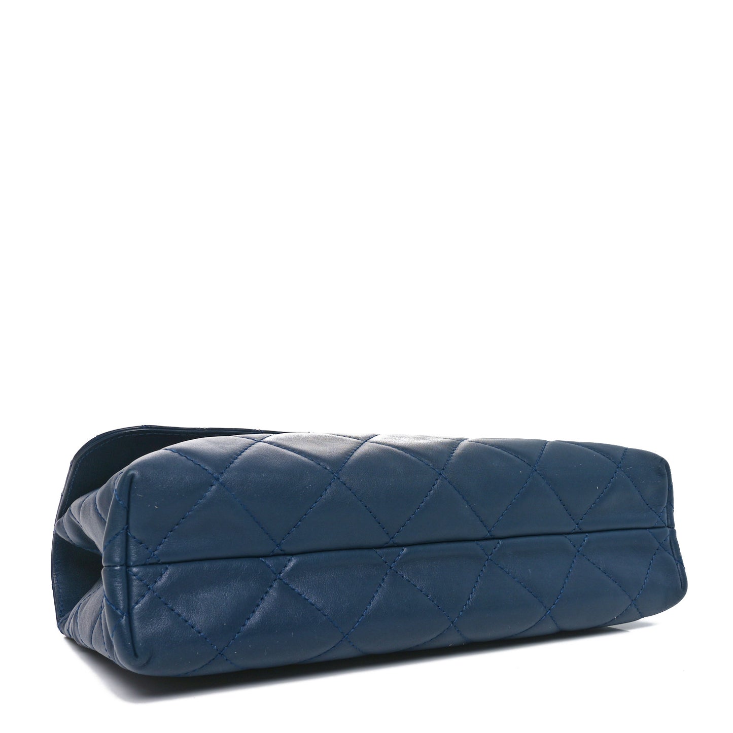 Calfskin Quilted In the Business Flap Dark Navy Blue