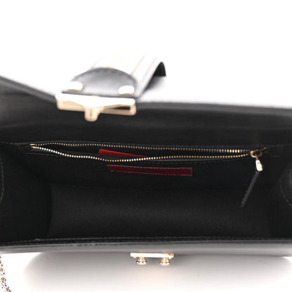 Valentino Garavani Vitello Medium Glam Lock Rockstud Flap Black 5 of 9
