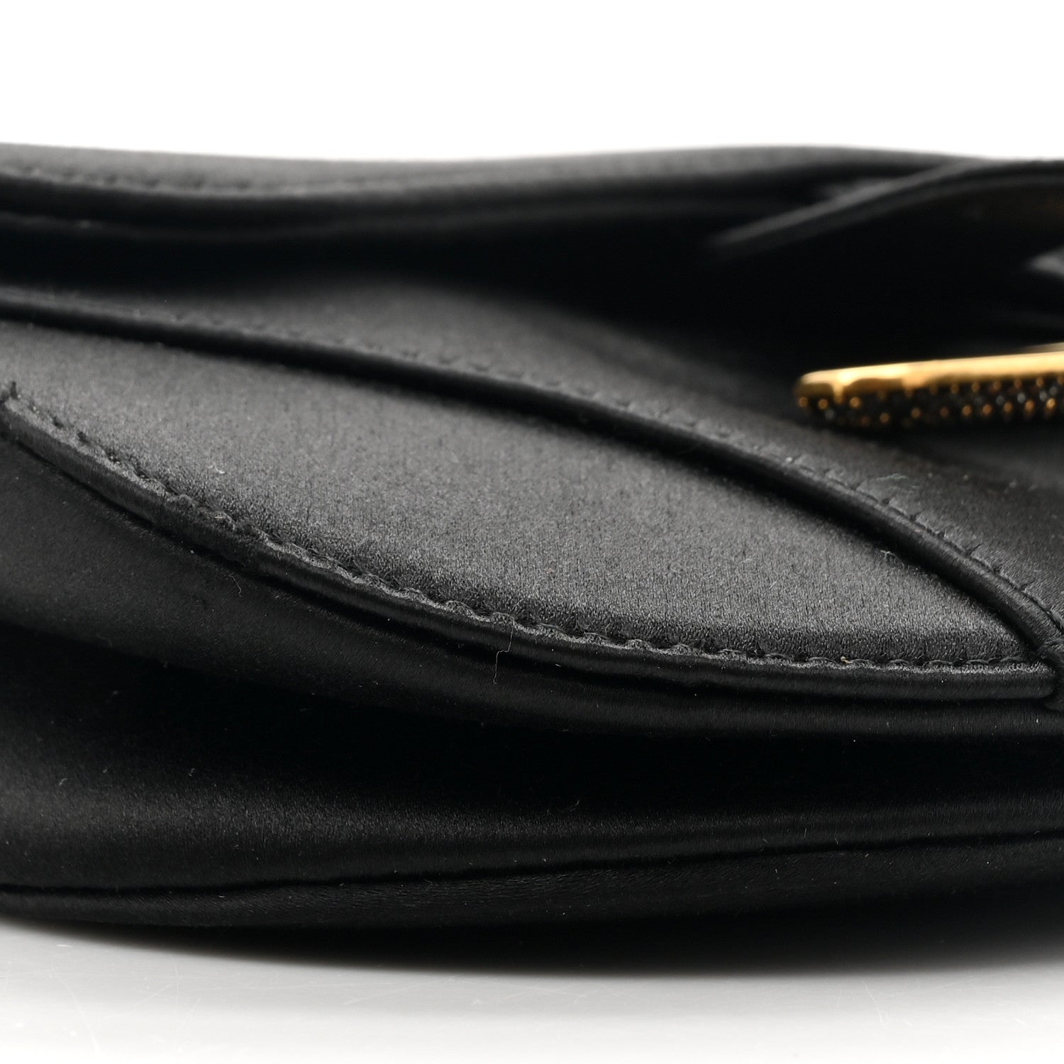 Christian Dior Satin Crystal Mini Saddle Bag Black 9 of 10