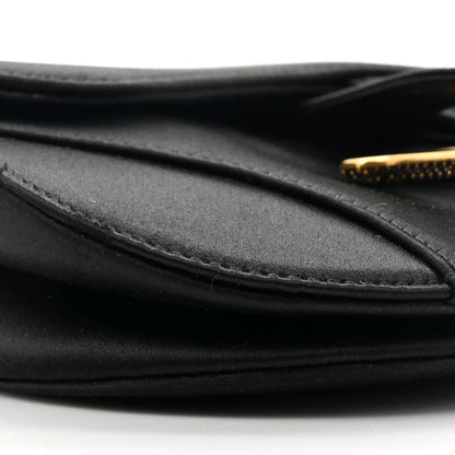 Christian Dior Satin Crystal Mini Saddle Bag Black 9 of 10
