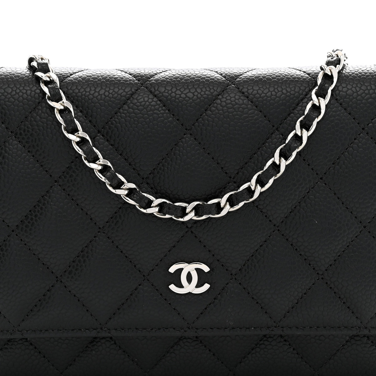 Chanel Caviar Quilted Wallet on Chain WOC Black 8 of 11