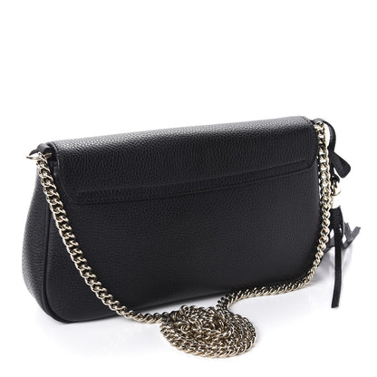Gucci Pebbled Calfskin Medium Soho Flap Crossbody Black 4 of 11