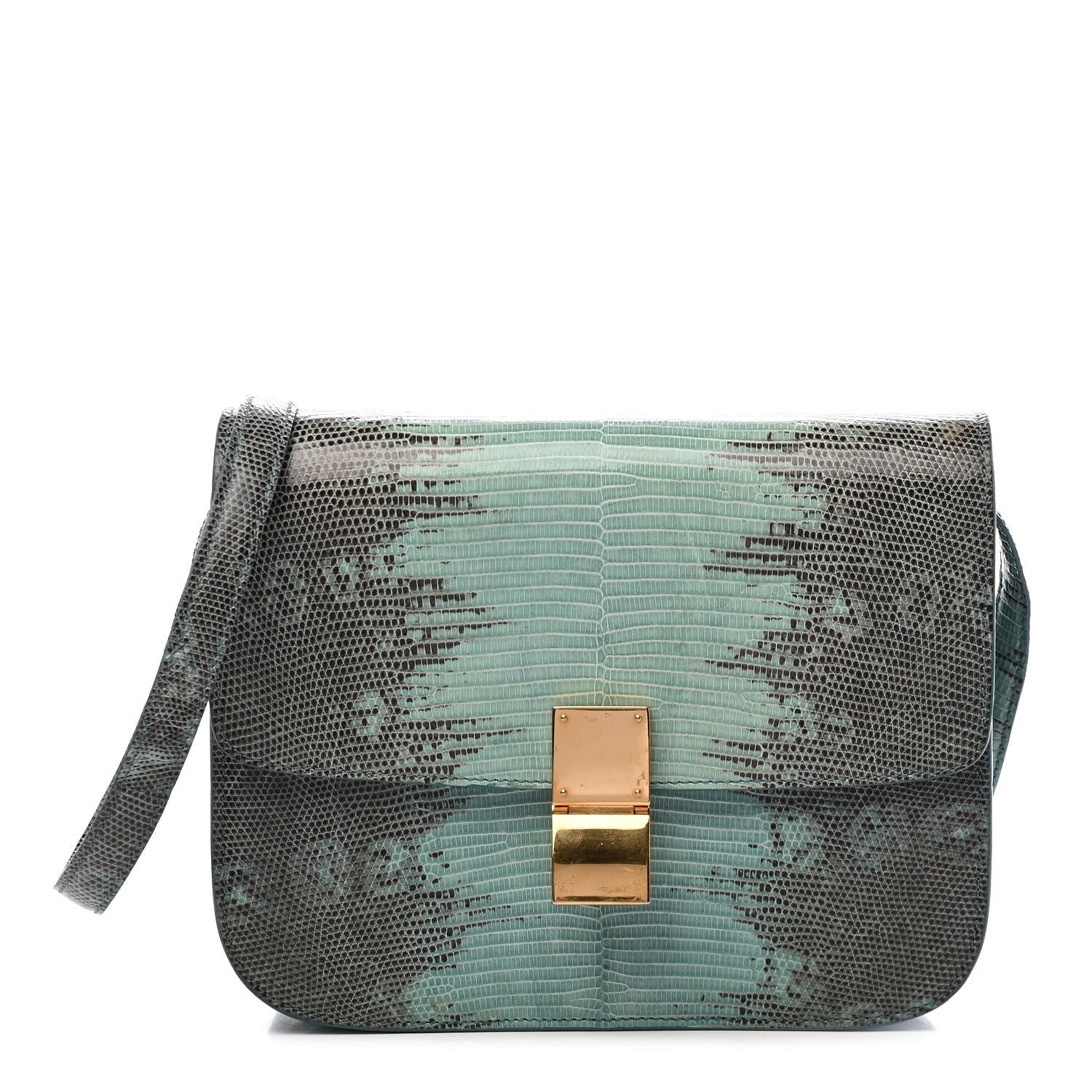 Celine Lizard Medium Classic Box Flap Bag Antarctic 1 of 8