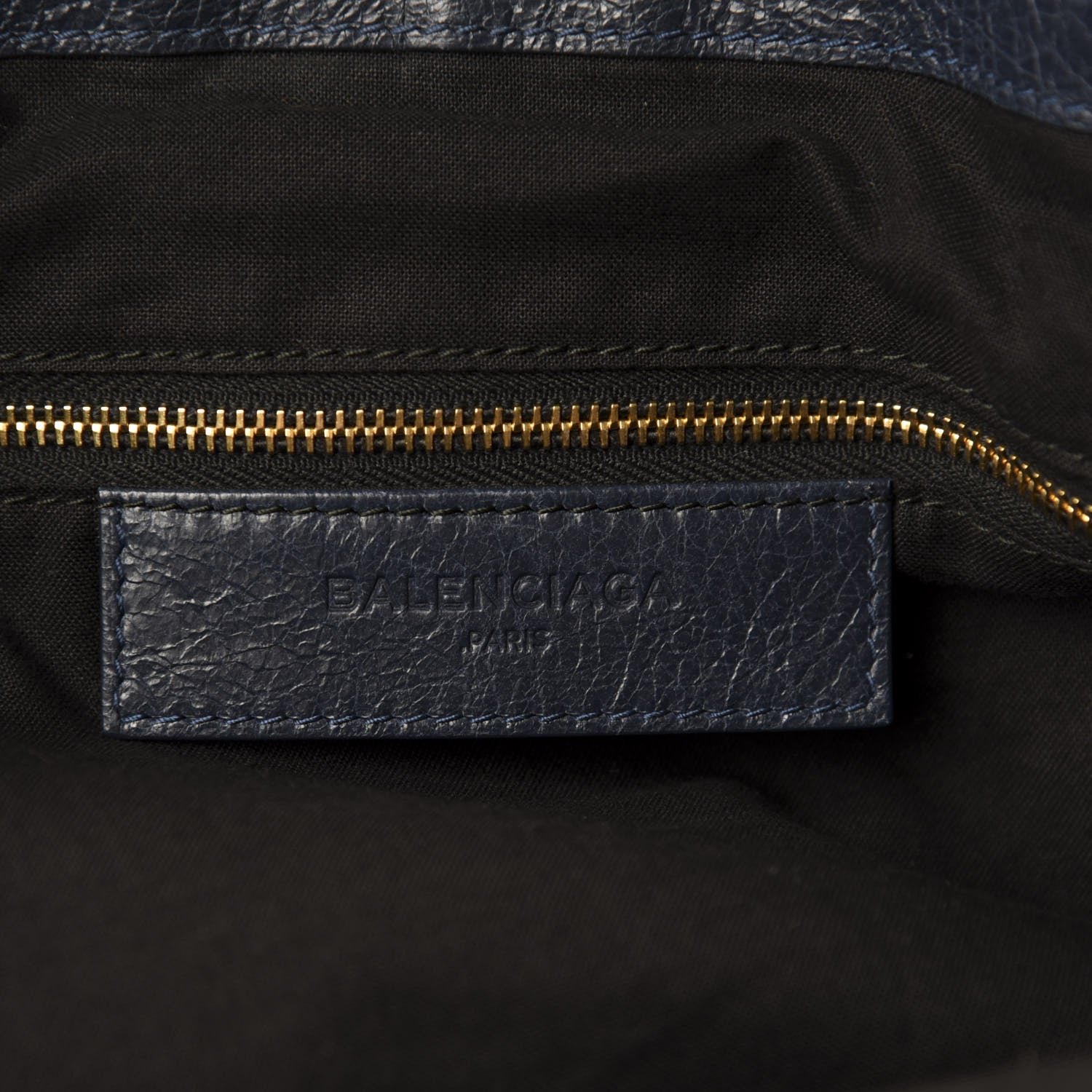 Balenciaga Agneau Classic Gold Hardware City XL Bleu Obscur 9 of 11