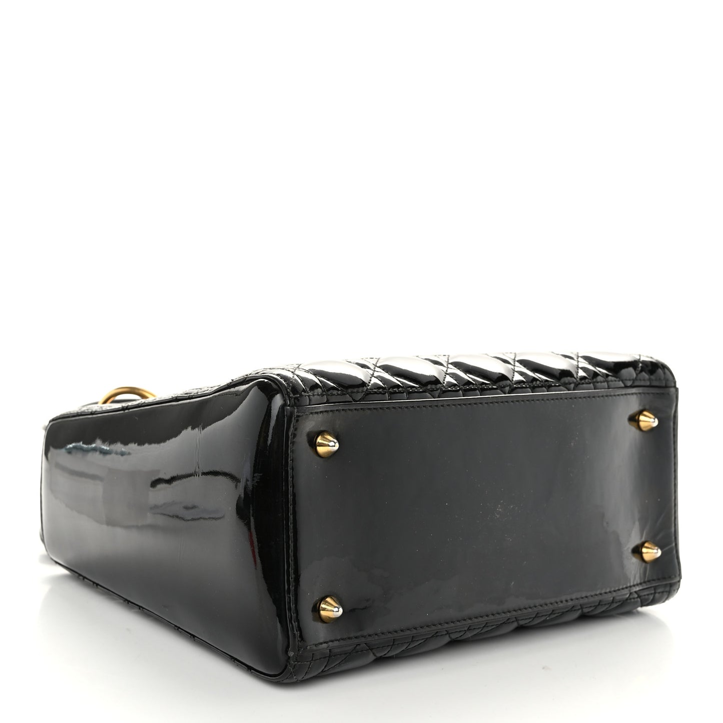 Patent Cannage Medium Lady Dior Black