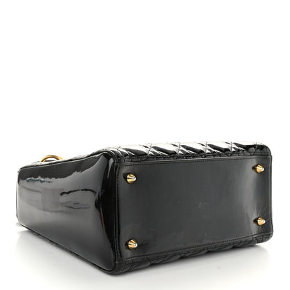 Christian Dior Patent Cannage Medium Lady Dior Black 4 of 10