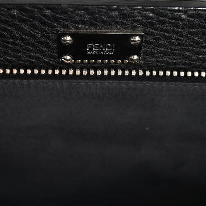 Fendi Cuoio Romano Selleria Monster Eyes Inlay Mens Large Peekaboo Iconic Essential Satchel Black Sunflower 8 of 11