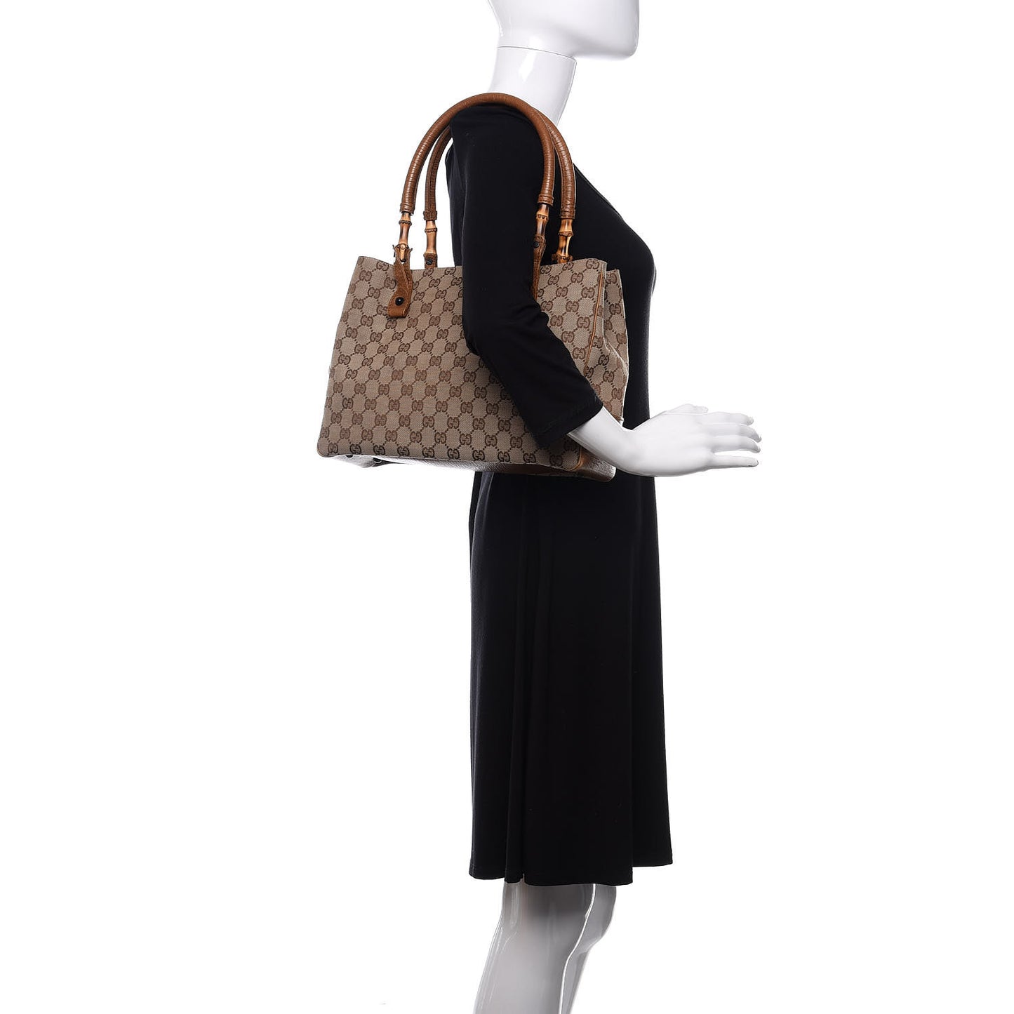 Monogram Small Bamboo Tote Brown