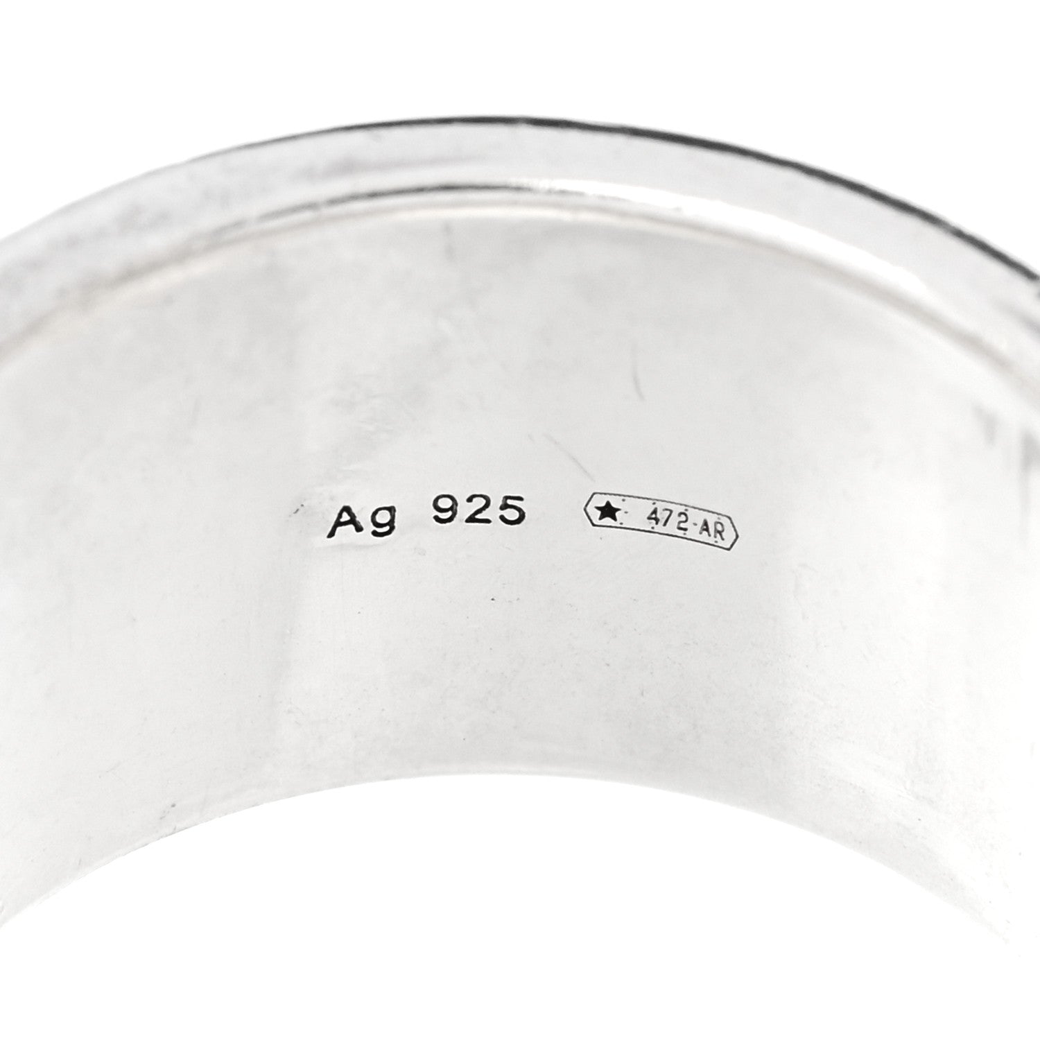 Gucci Sterling Silver Grey Diamond GucciGhost Ghost Ring 54 7 5 of 6