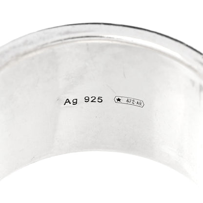 Gucci Sterling Silver Grey Diamond GucciGhost Ghost Ring 54 7 5 of 6