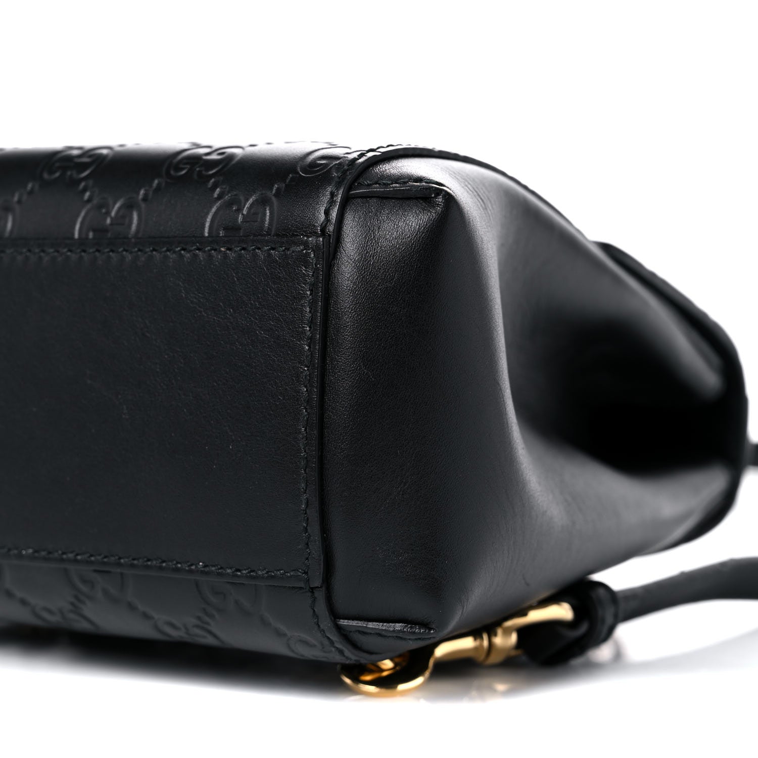 Gucci Guccissima Signature Padlock Backpack Black 9 of 14