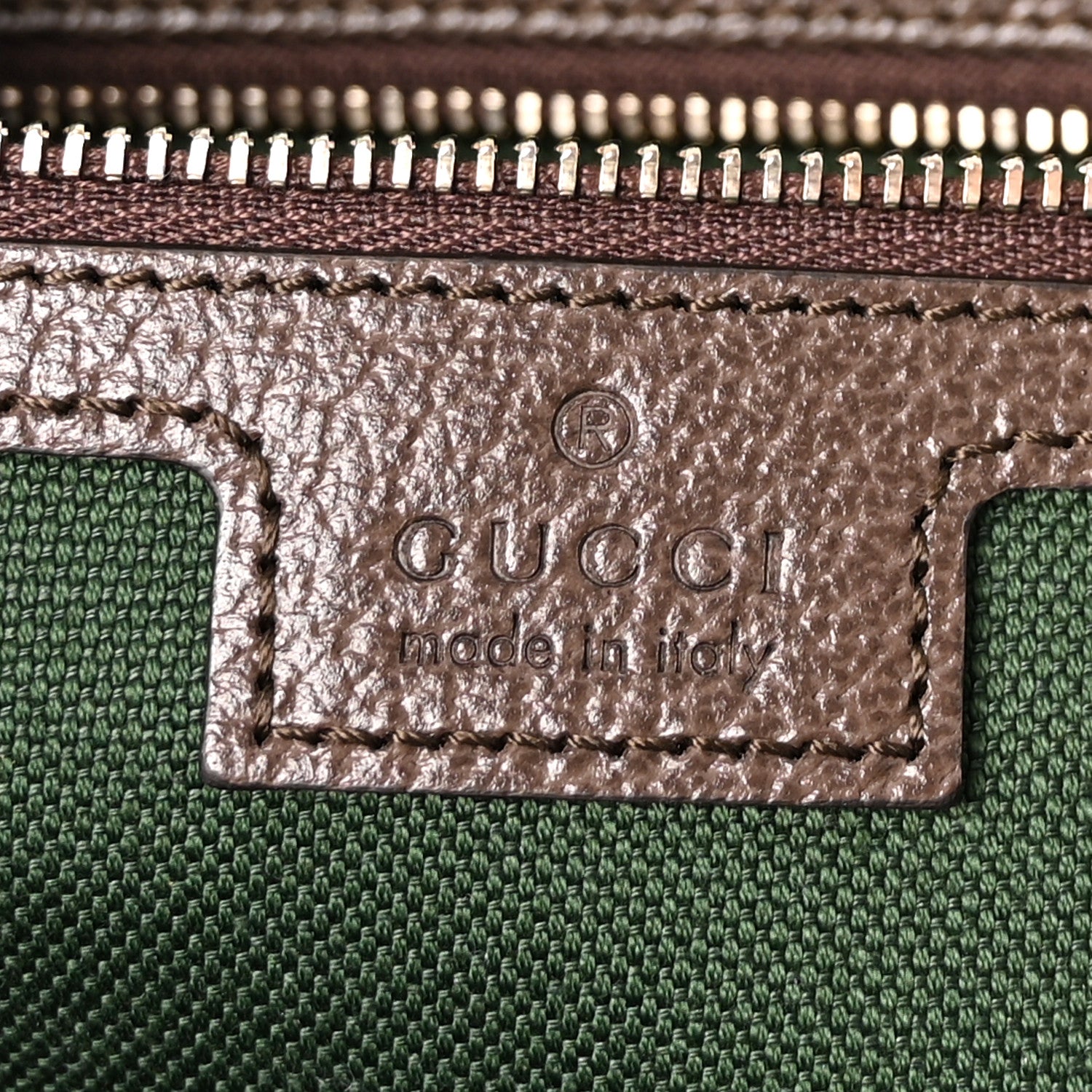 Gucci GG Supreme Monogram Calfskin Web Large Ophidia Tote Beige Dark Brown 6 of 10