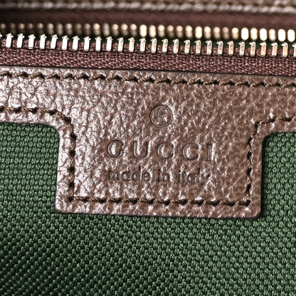 Gucci GG Supreme Monogram Calfskin Web Large Ophidia Tote Beige Dark Brown 6 of 10