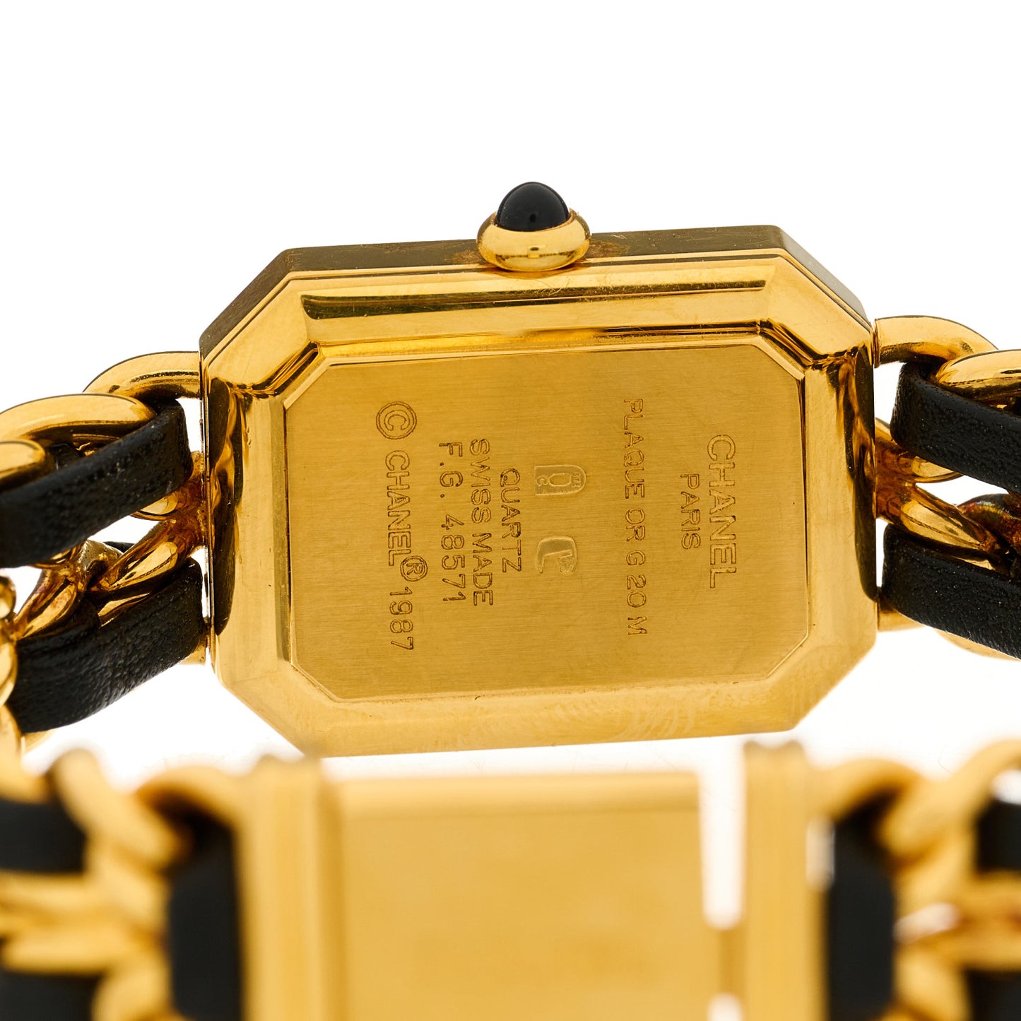 Stainless Steel Lambskin 20mm Chain Premiere Quartz Watch Gold L