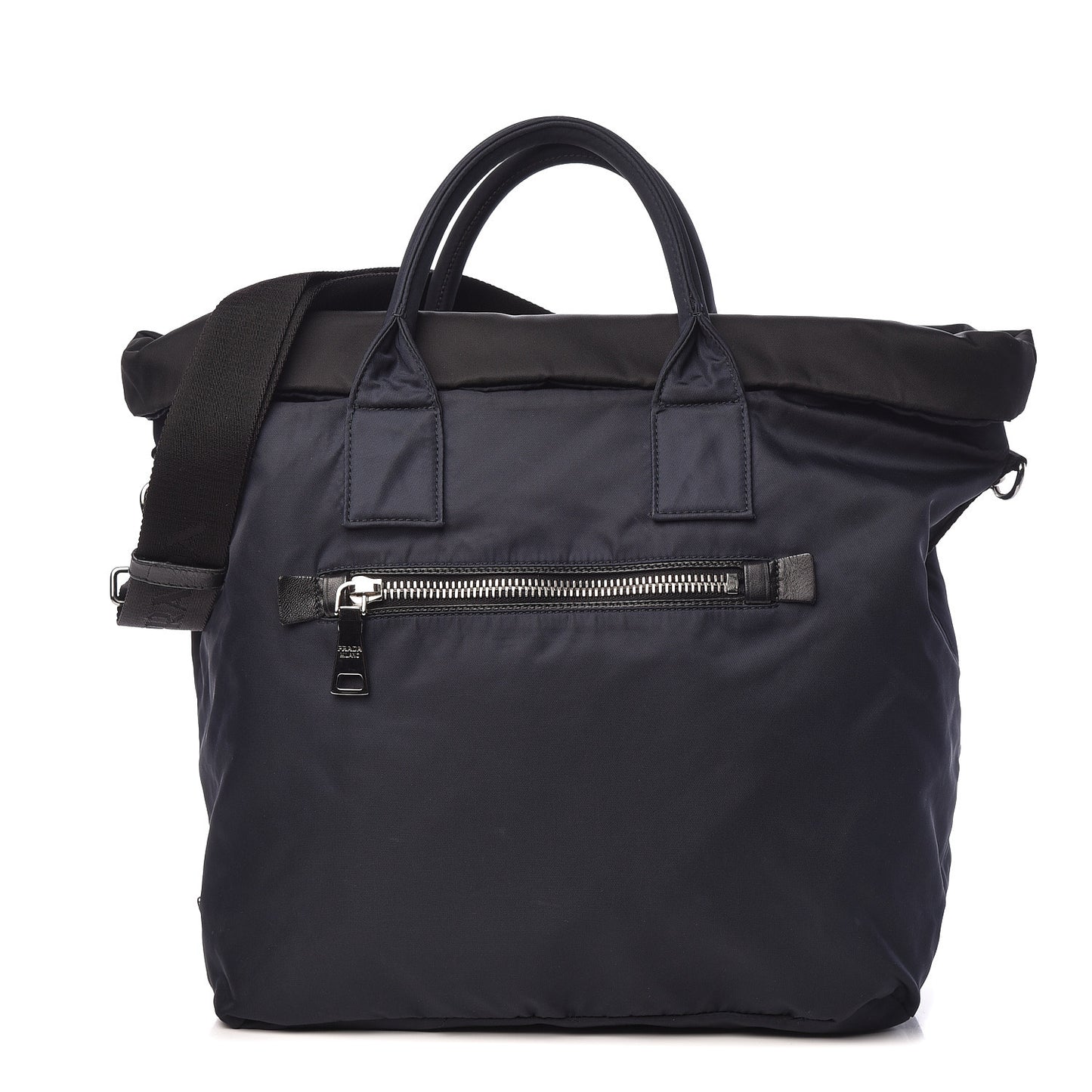 Tessuto Nylon Double Reversible Tote Black Blue