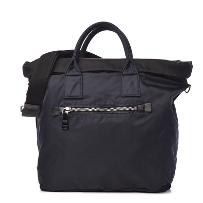 Prada Tessuto Nylon Double Reversible Tote Black Blue 4 of 16