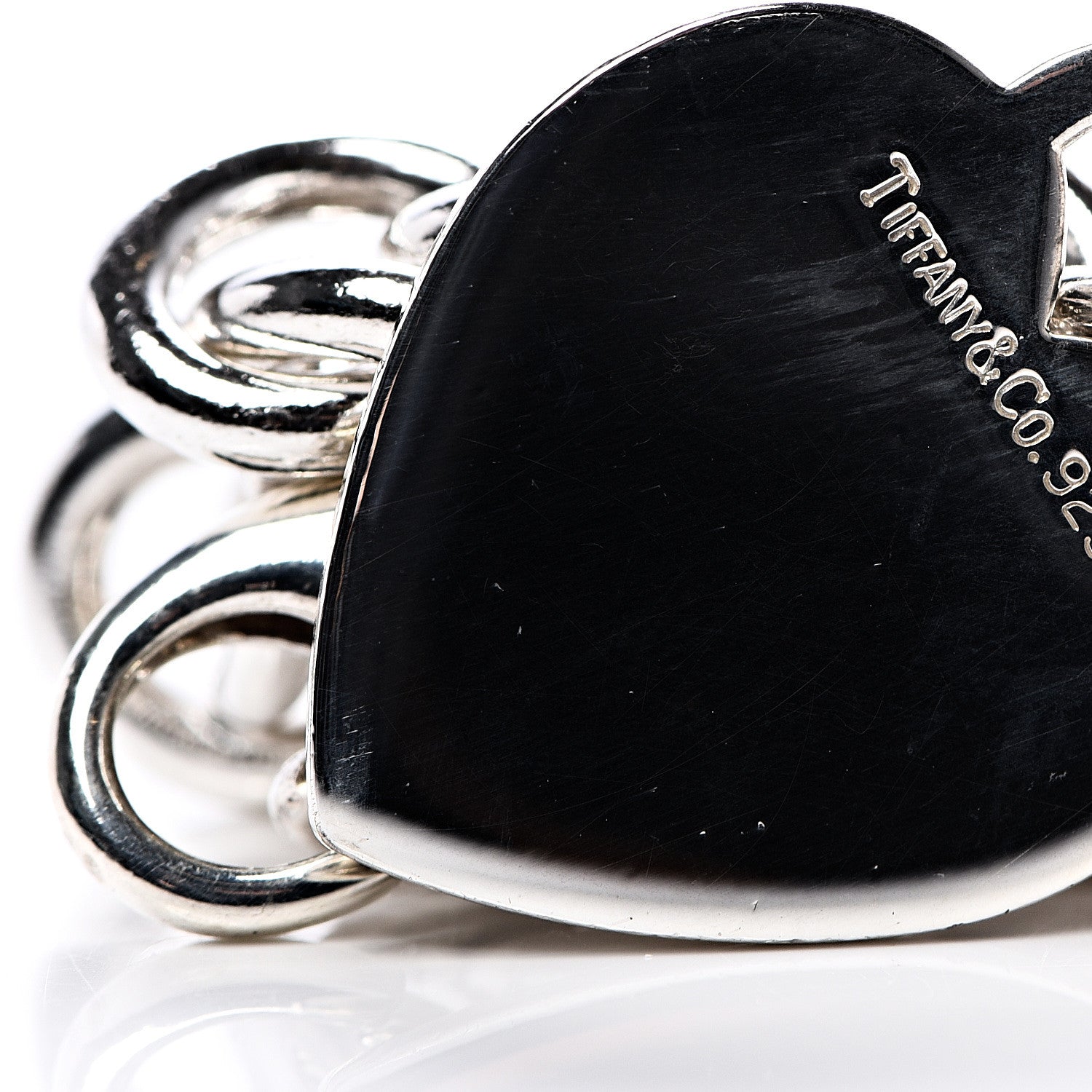 Tiffany Sterling Silver Heart Tag Charm Bracelet 6 of 6
