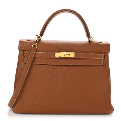Hermes Togo Kelly Retourne 32 Gold 1 of 11