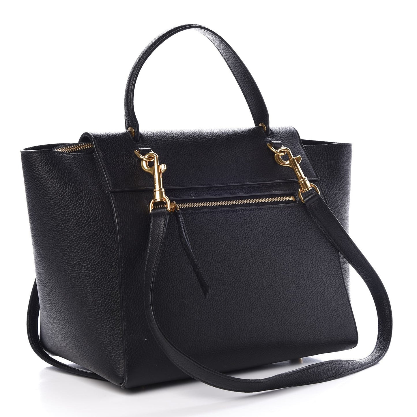 Drummed Calfskin Mini Belt Bag Black