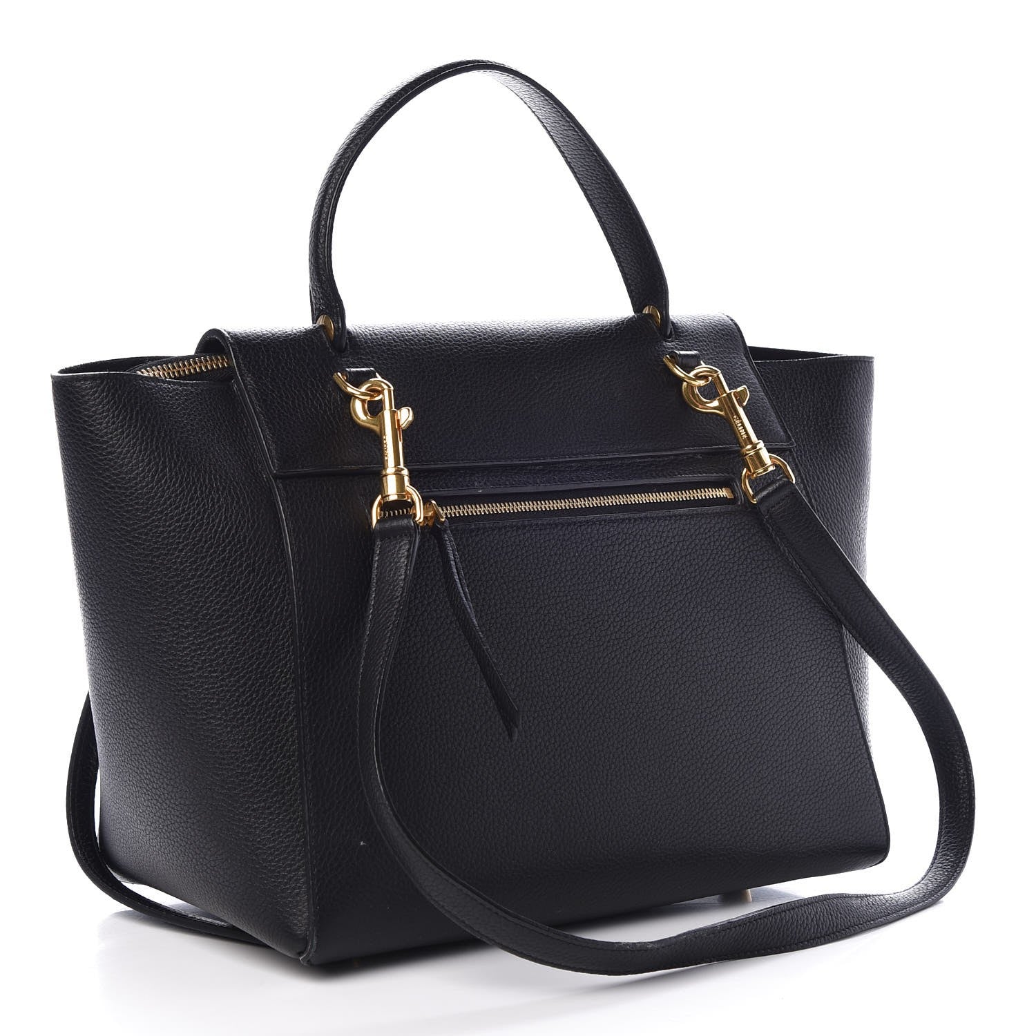 Celine Drummed Calfskin Mini Belt Bag Black 3 of 9