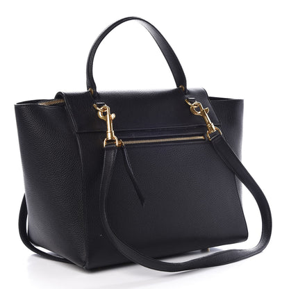 Celine Drummed Calfskin Mini Belt Bag Black 3 of 9
