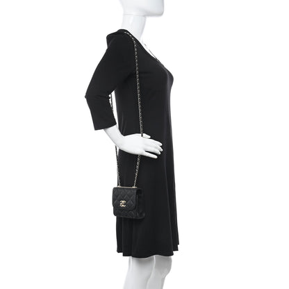 Chanel Lambskin Quilted Mini Trendy CC Chain Wallet Black 3 of 10
