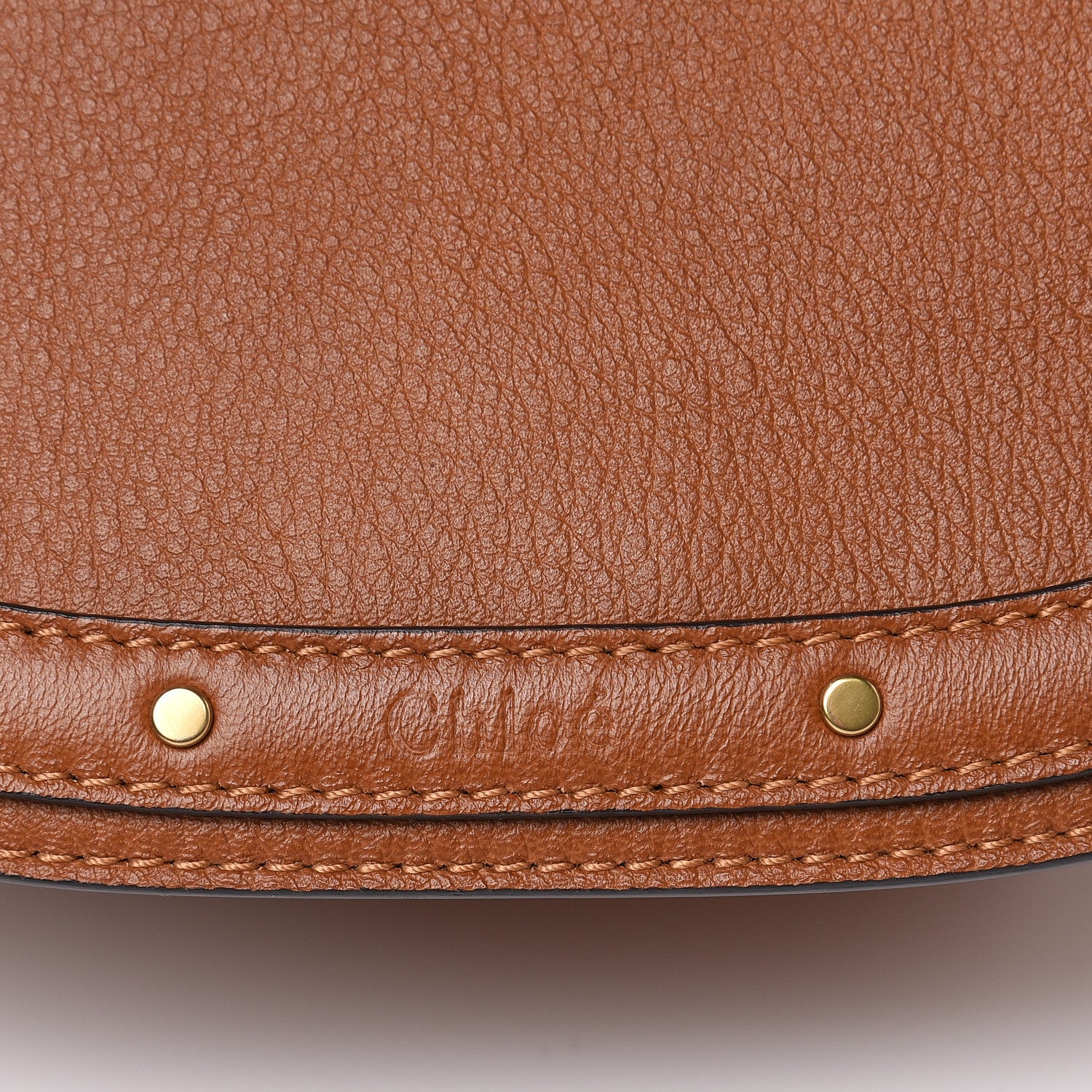 Chloe Calfskin Suede Medium Nile Bracelet Bag Caramel 6 of 13