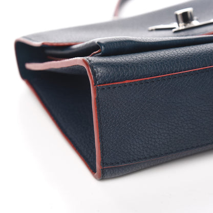 Louis Vuitton Soft Calfskin Mylockme Chain Bag BB Marine Rouge 8 of 10