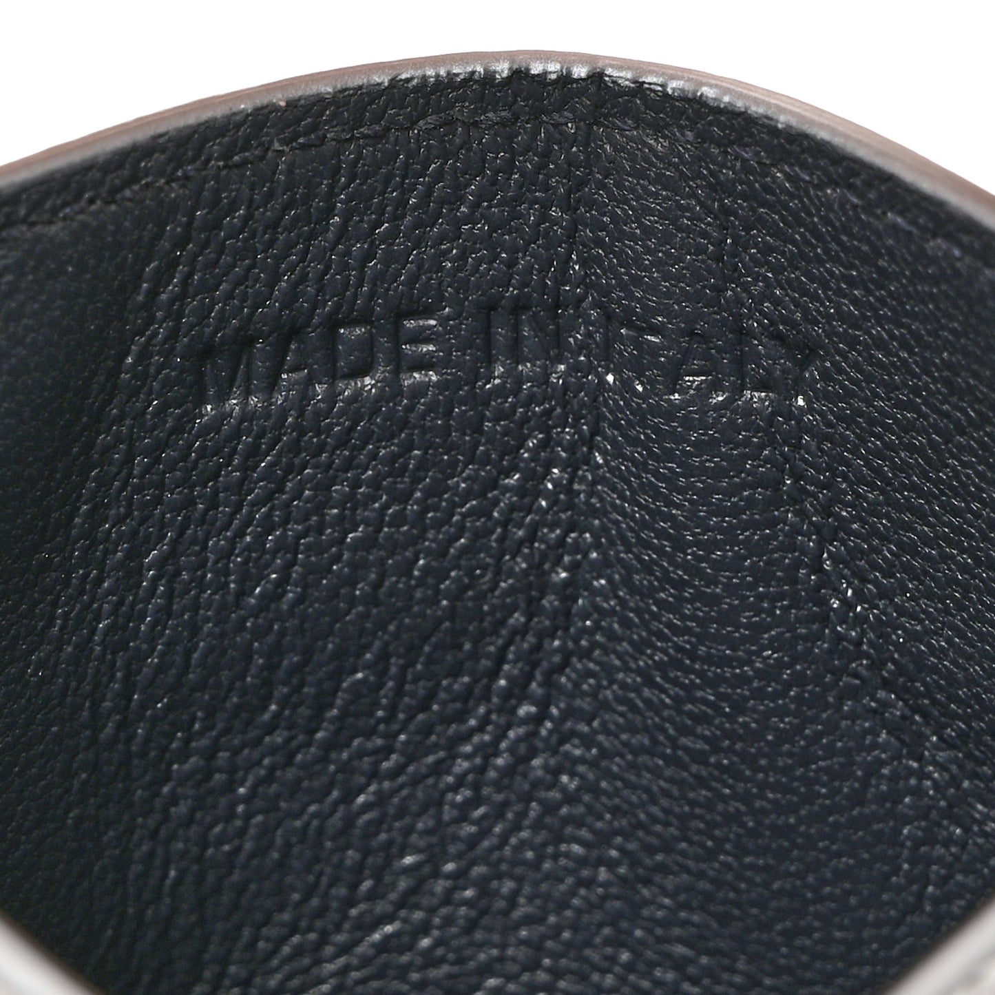 Metallic Patent Micro-Cannage Lady Dior Card Holder Silver