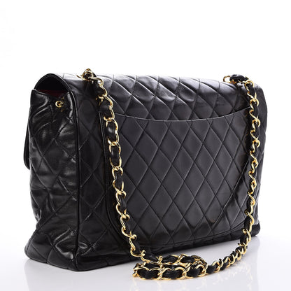 Chanel Lambskin Quilted XL Jumbo Single Flap Black 3 of 8