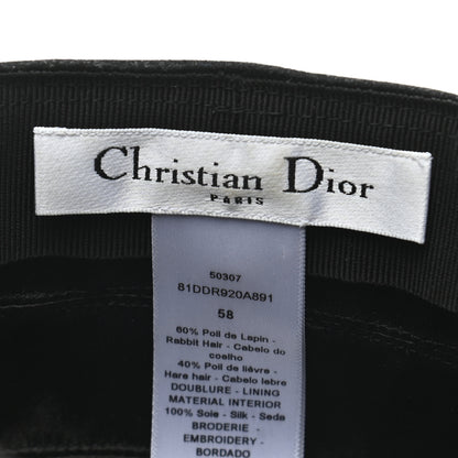 Christian Dior Felt Cap 58 Black 8 of 8