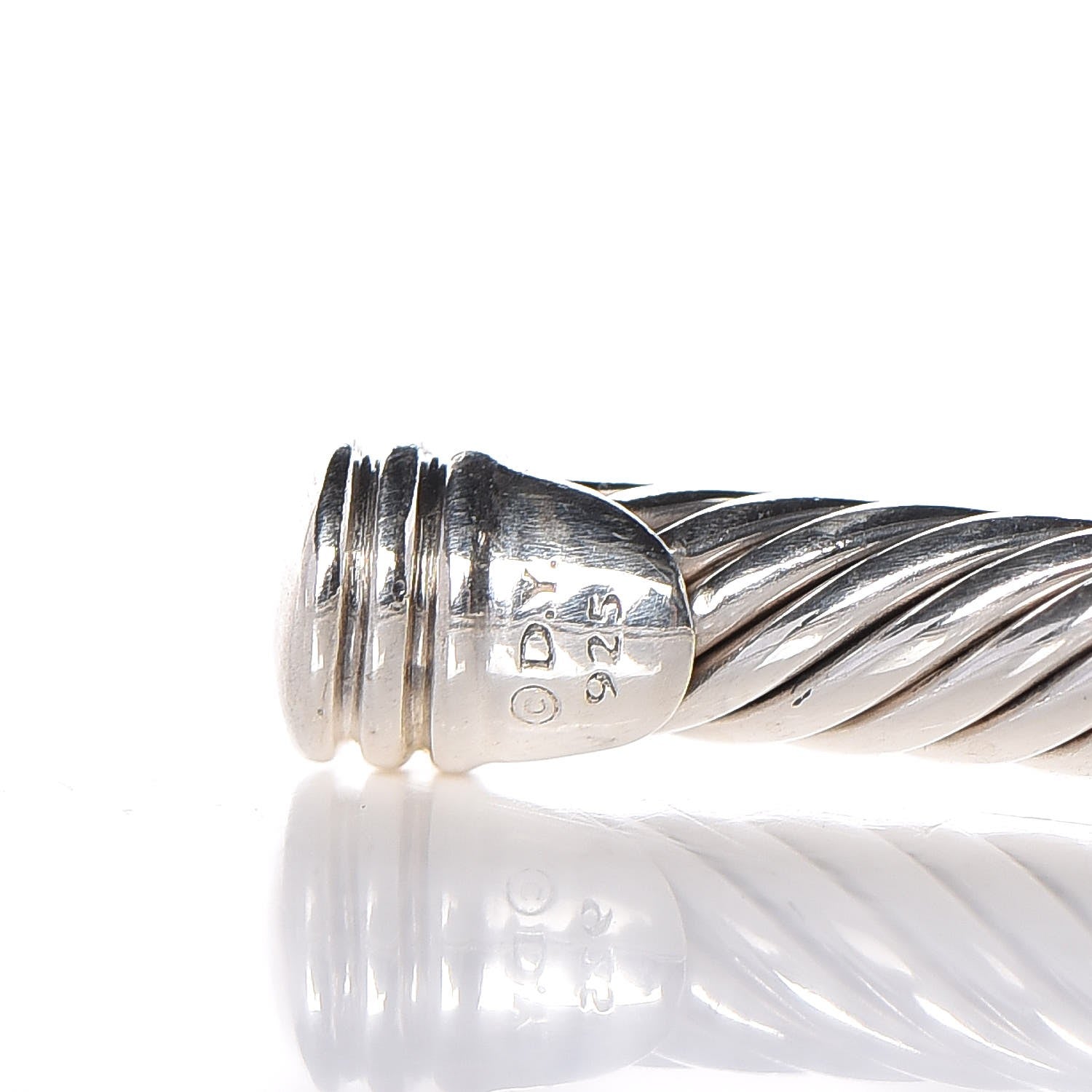 David Yurman Sterling Silver Diamond 4mm X Cable Bracelet 4 of 6