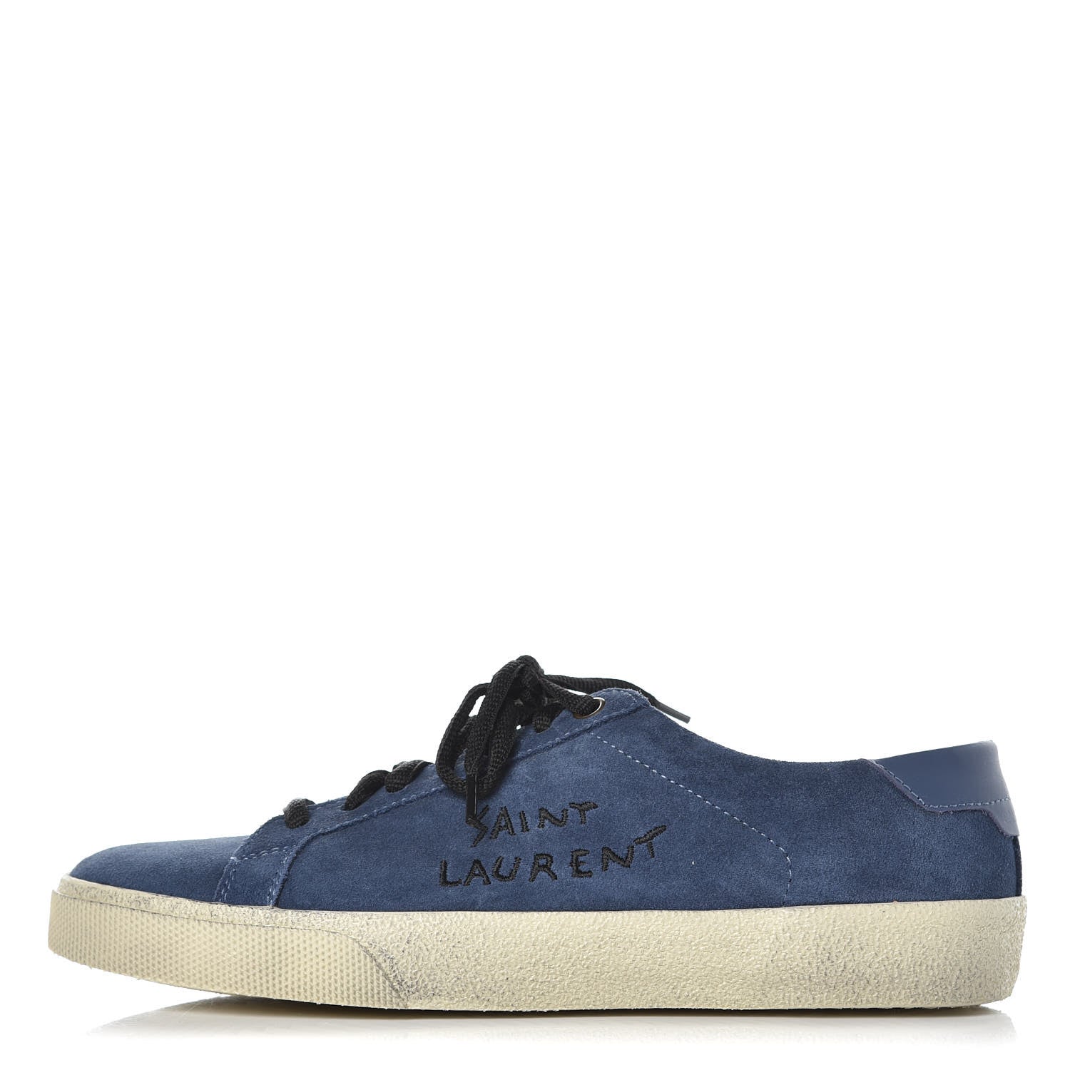 Saint Laurent Suede Womens Court Classic Sneakers 36.5 Denim 1 of 9